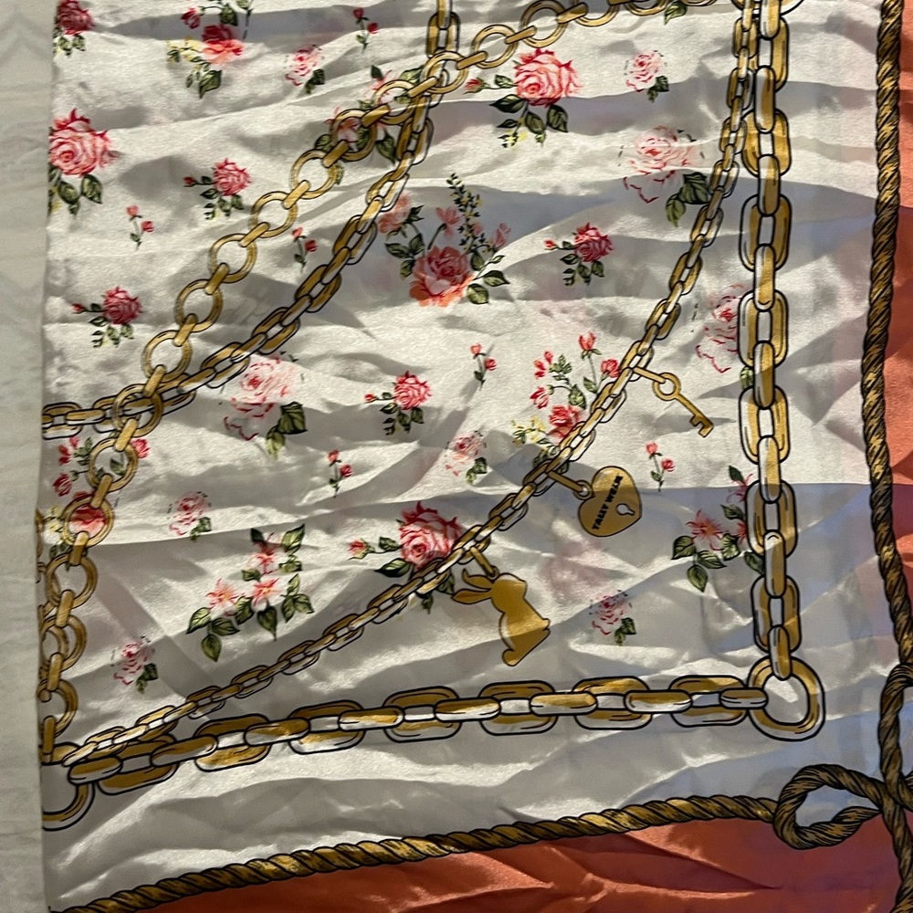 Pink Roses Satin Scarf - Picture 4 of 4